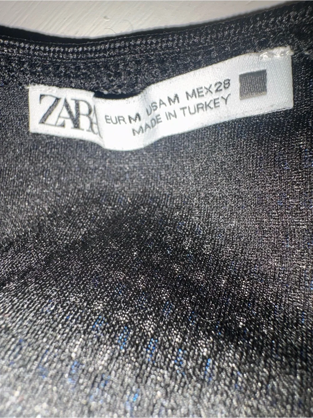 Zara - Women’s Navy and White Zip-Front Cropped Top and matching pants